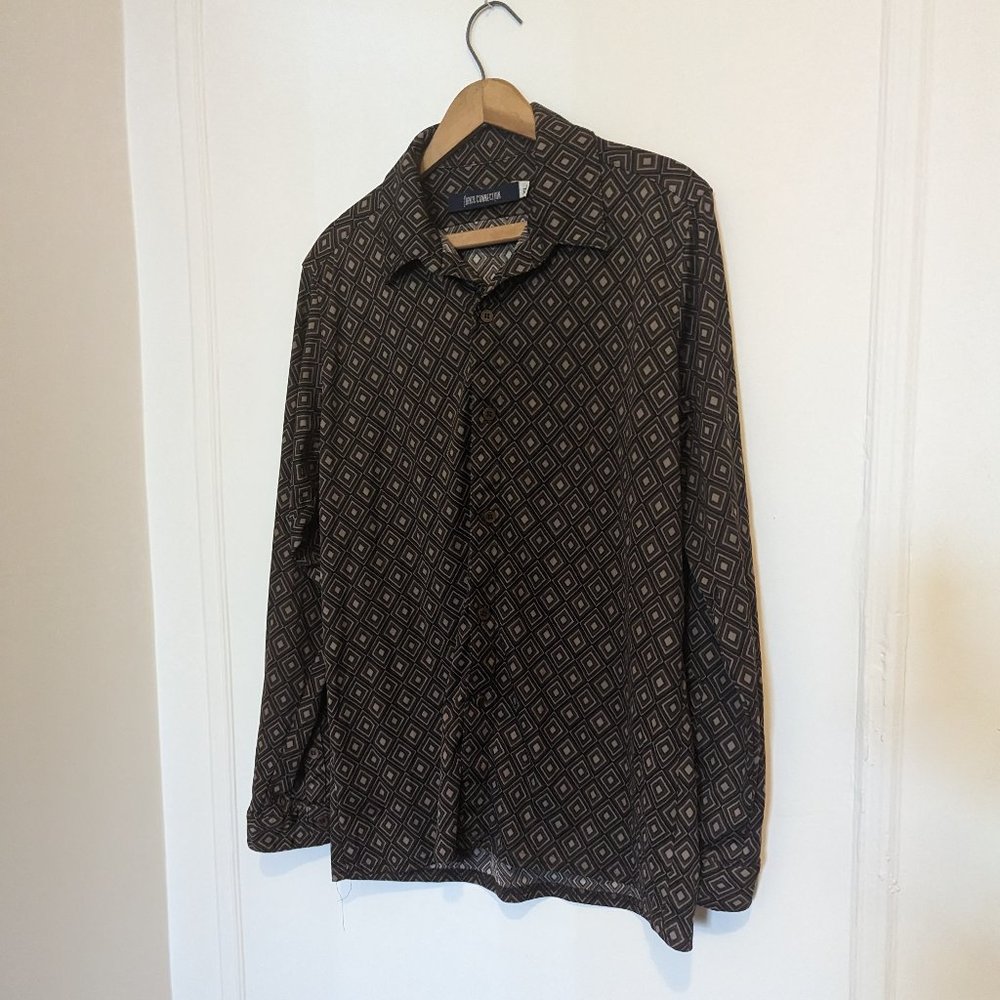 Vintage French Connection Purple Slim Fit Buttoned Down Shirt (Men's Medium)